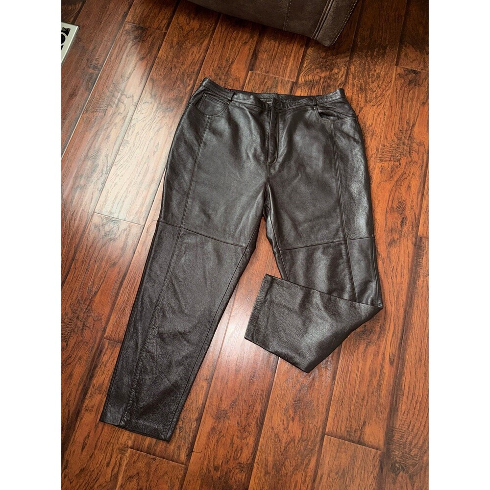 Reflections by Spiegel Women’s 20 Genuine Leather Pants 100% Leather